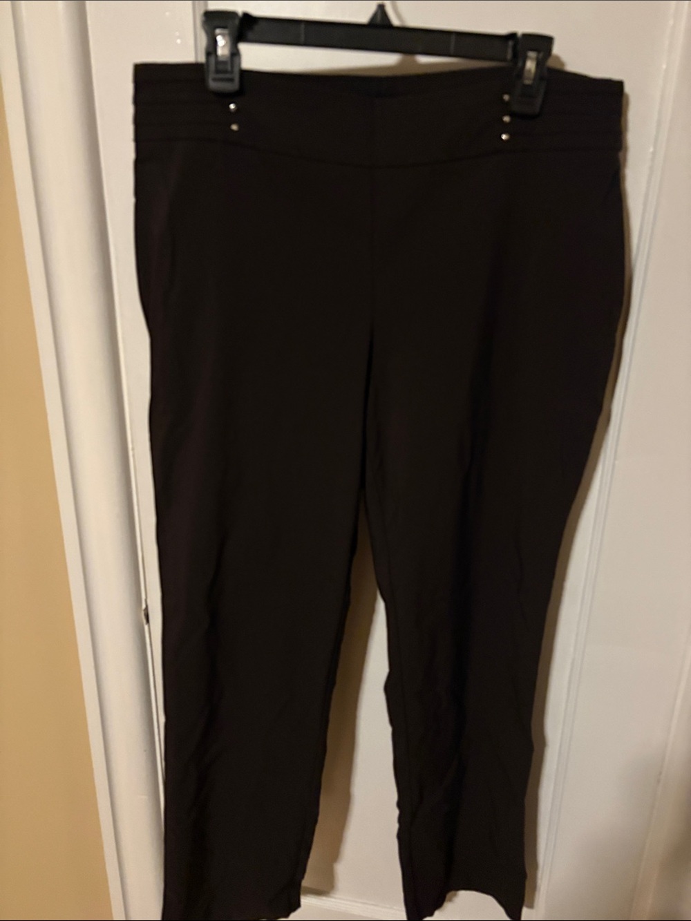 JM Collection Bundle of 2 Pull-On Pants: Black and Pants.  Size Large